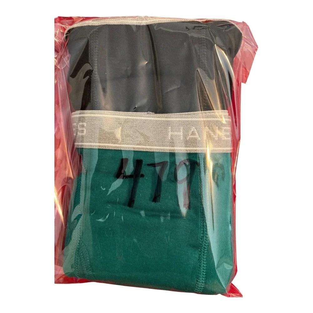 Hanes Comfort Flex Fit Men's Briefs 2 Pack Size XL Black Green Open Package